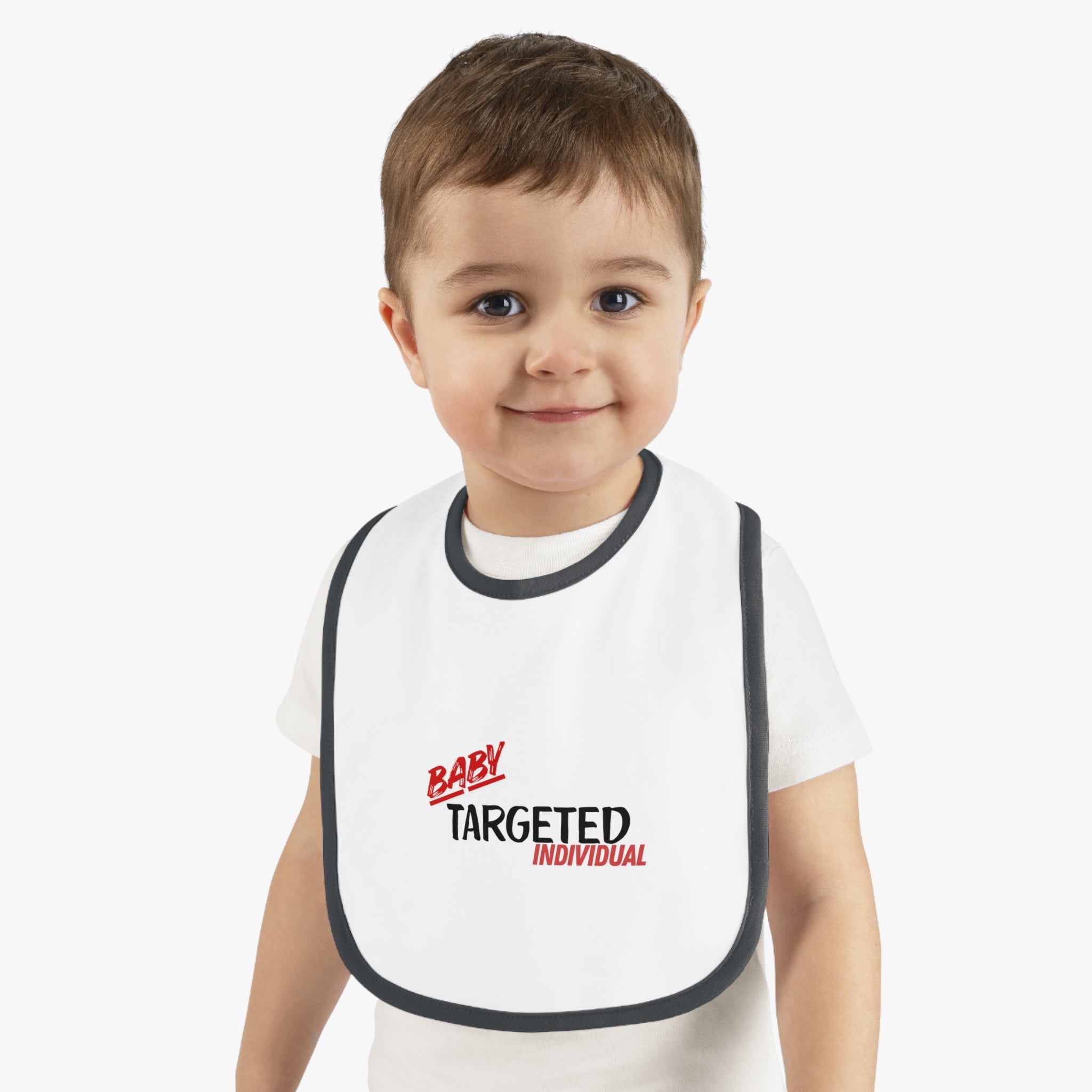 Baby Targeted Individual bib | Contrast Trim Baby Bib