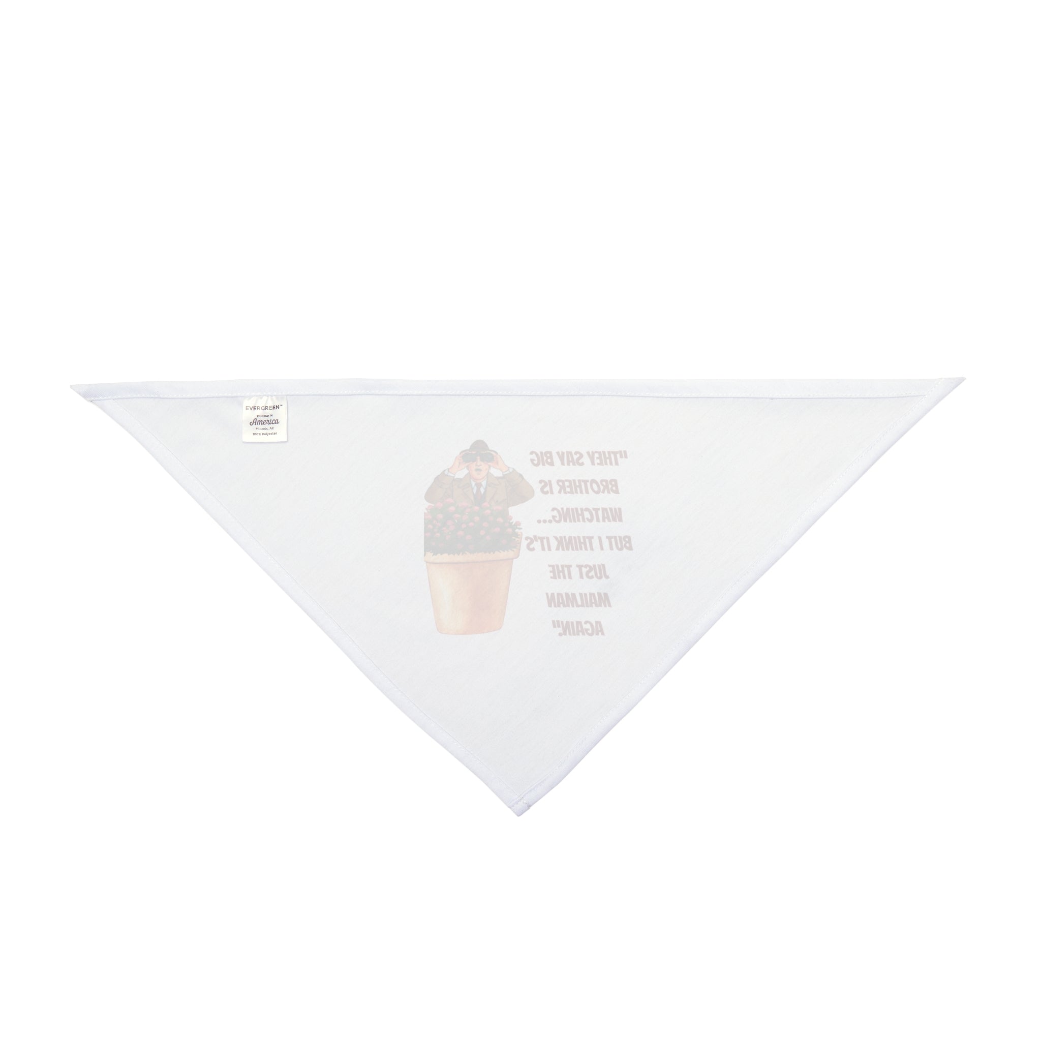 Pet Bandana — Funny 'Big Brother Is Watching' Mailman Design