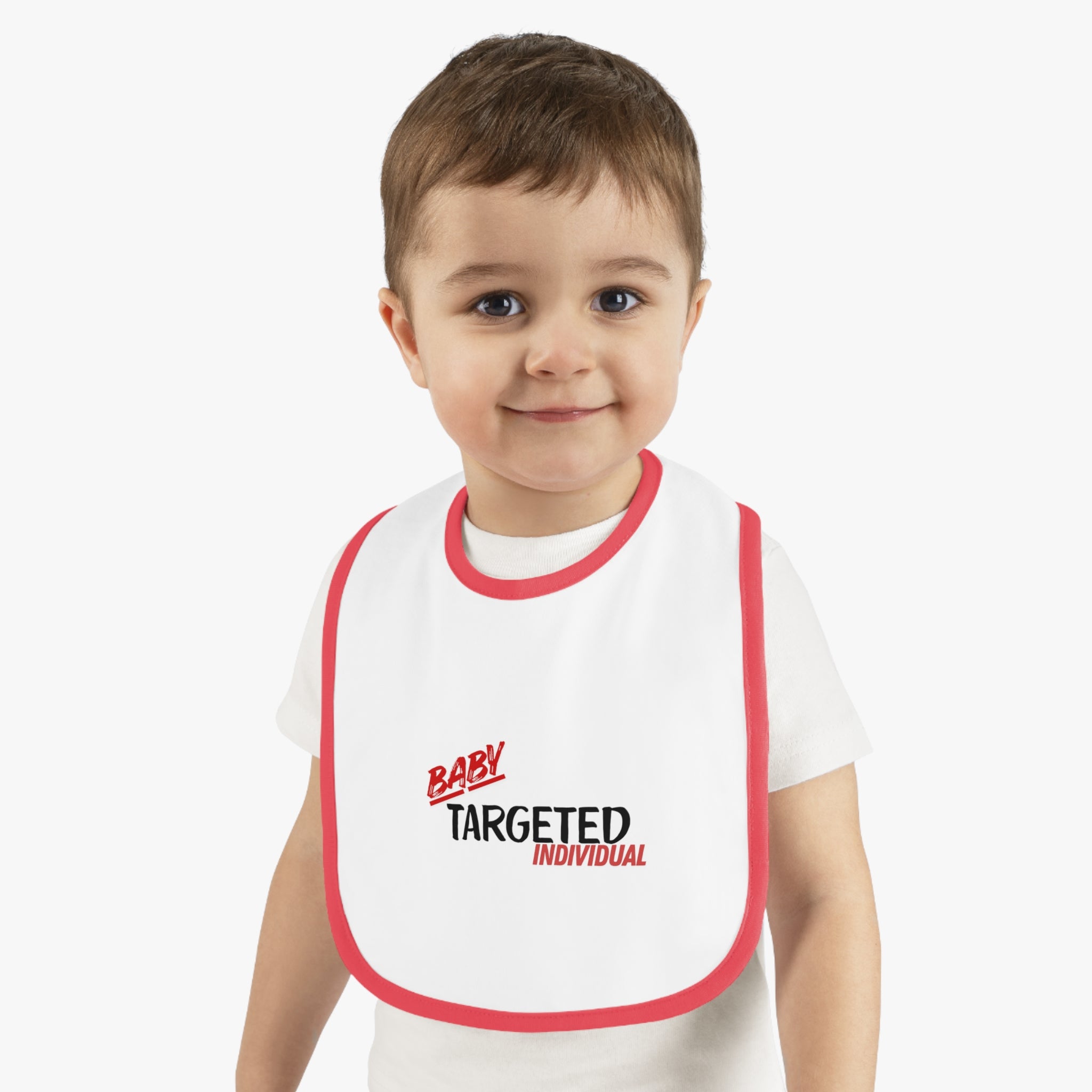 Baby Targeted Individual bib | Contrast Trim Baby Bib